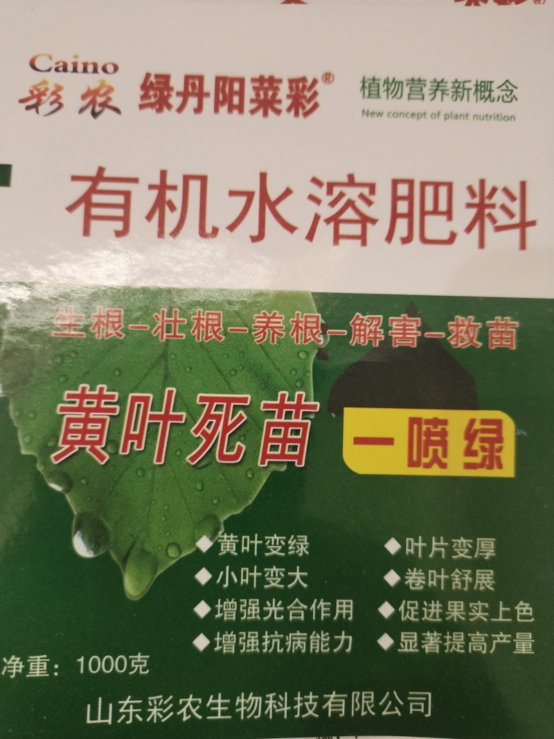 一喷绿黄叶变绿钙镁锌锰硼铜钼进口蔬菜花卉叶绿素微量元素