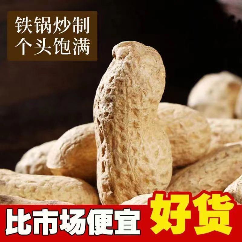 【带壳花生】原味铁锅炒花生带壳熟花生生花生下酒菜品