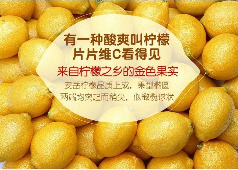 安岳黄柠檬水果当季新鲜水果整箱批发薄皮精选柠檬果子