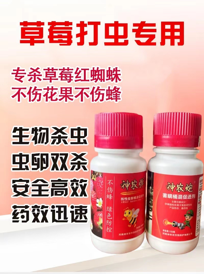 专打草莓抗性红蜘，黄蜘蛛，蓟马，卵磷脂+脂肪醇聚乙烯醚