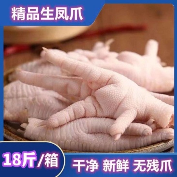 新鲜冷冻凤爪整箱18斤鸡爪短鸡脚批发卤菜泡椒柠檬鸡爪