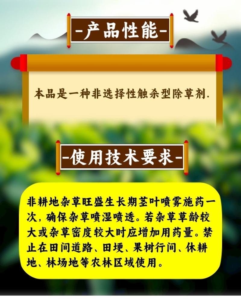 11%精草铵膦铵盐除草剂果园杂草荒地非耕地除草恶性杂草