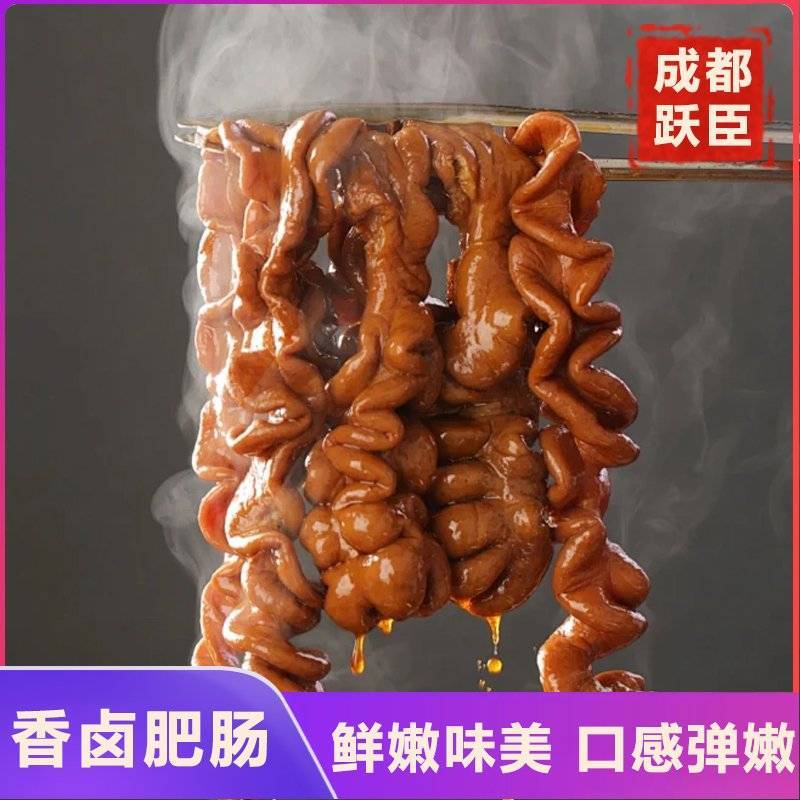 卤肥肠熟食猪大肠五香肥肠全熟加热即食去油免洗真空包装批发