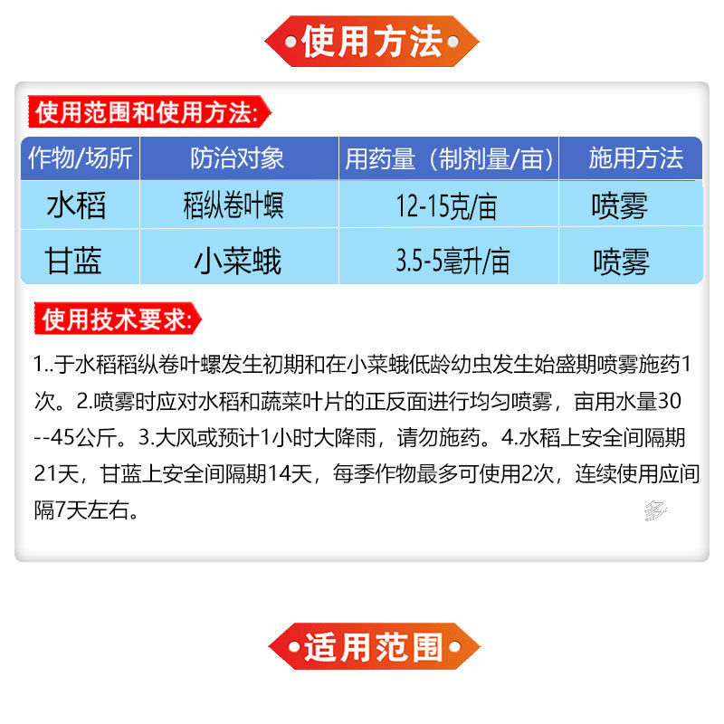 海纳奇赢5%甲维盐甲氨基阿维菌素稻纵卷叶螟小菜蛾正品杀虫