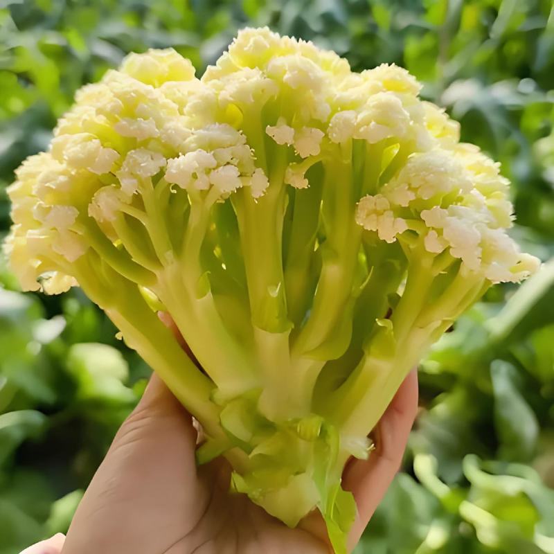 山东潍坊寿光有机菜花苗65天绿梗花菜苗小米粒大米粒花菜苗