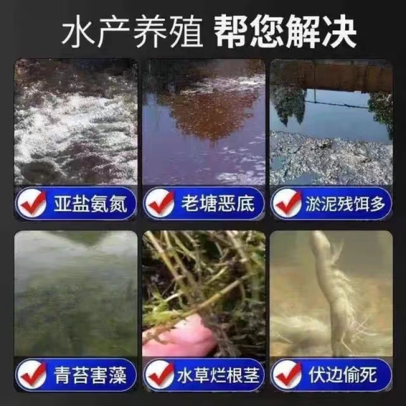 水产鱼缸鱼池鱼塘养殖场杀菌净水改底水污水处理高铁酸钾
