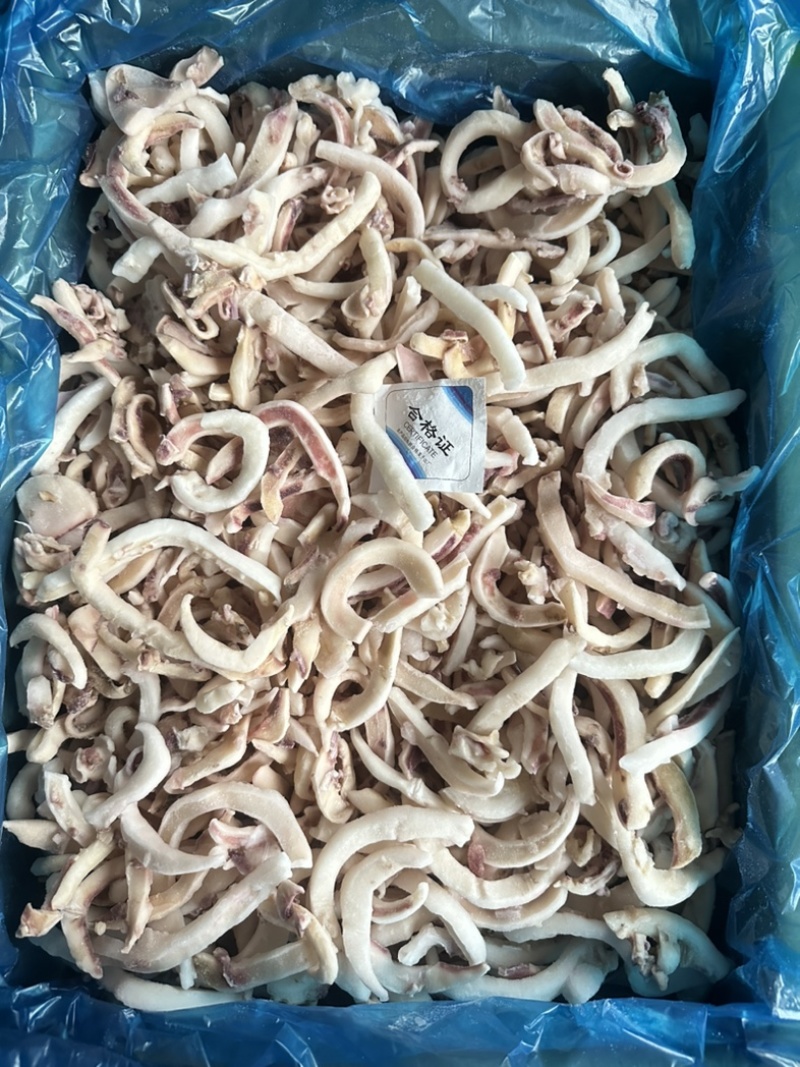 漂烫鱿鱼残条，纯干无冰衣，不缩水，适合食堂，