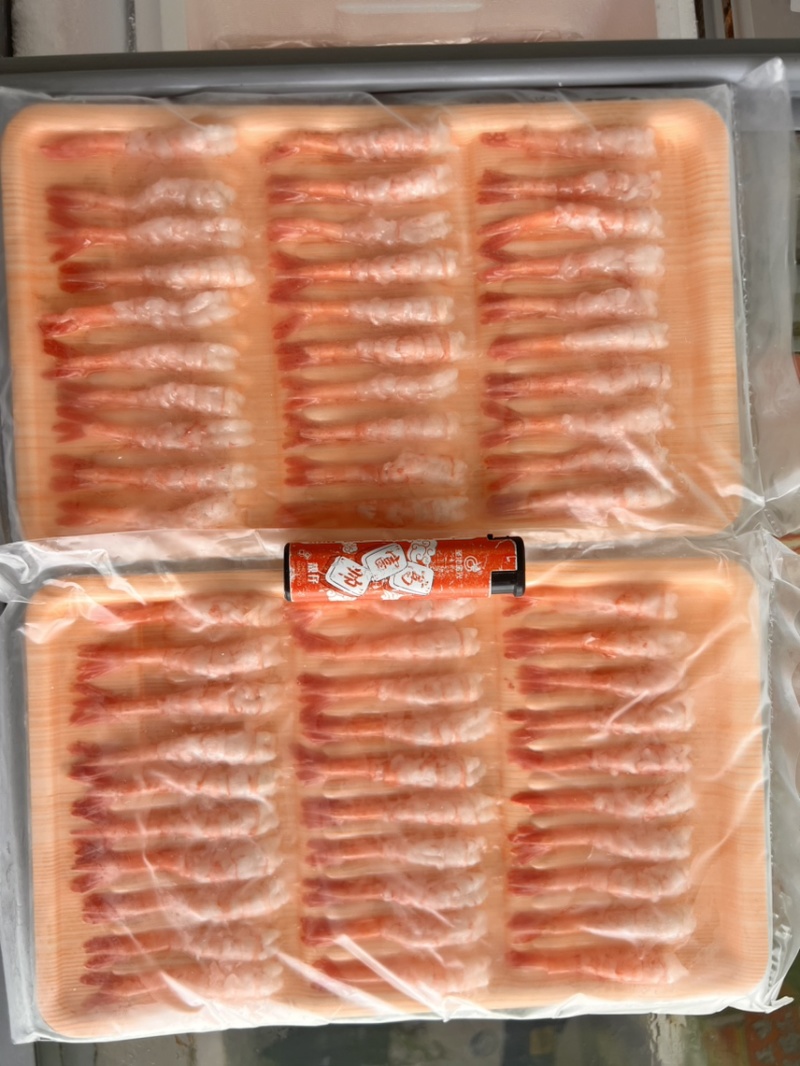 去壳北极甜虾，30尾/盘，正宗北极甜虾去壳，出口标准