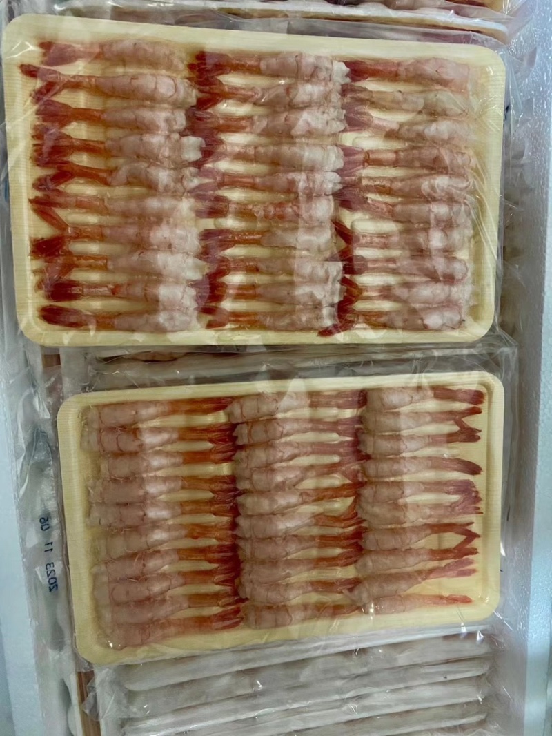 去壳北极甜虾，30尾/盘，正宗北极甜虾去壳，出口标准