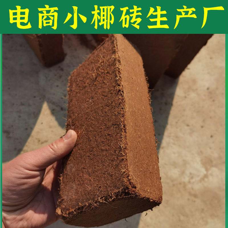 电商椰砖生产供应椰糠砖塑封家庭园艺种花无土栽培低价批发