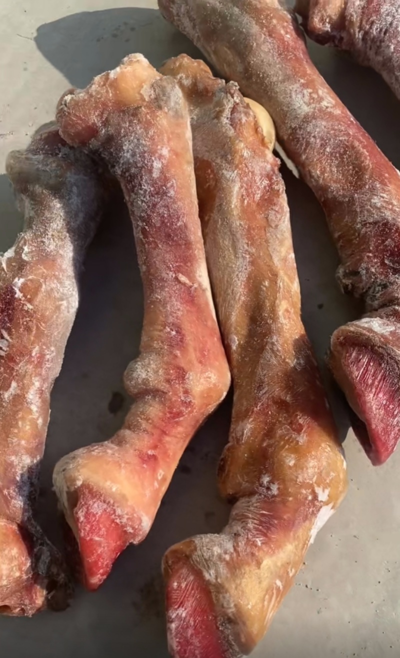 驴腱子，驴肉，驴鞭，驴蹄，驴尾，驴皮。