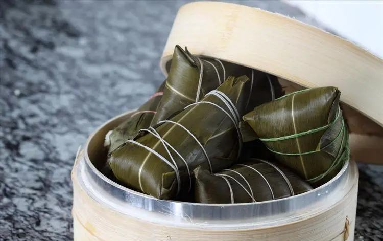 不同粽叶对比示意图