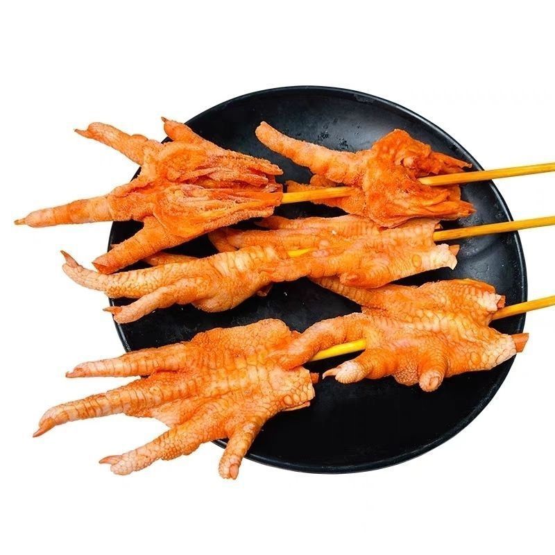 【虎皮鸡爪】烧烤串串批发卤烤凤爪串卤鸡爪串
