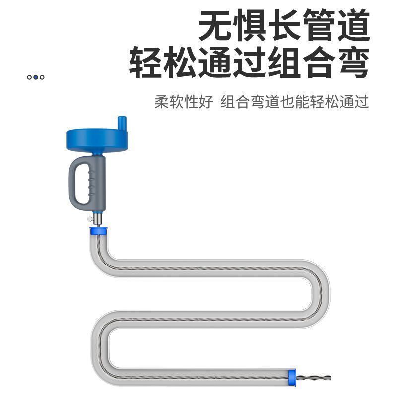 通下水道疏通神器马桶专用工具厨房厕所地漏堵塞手摇式管道疏