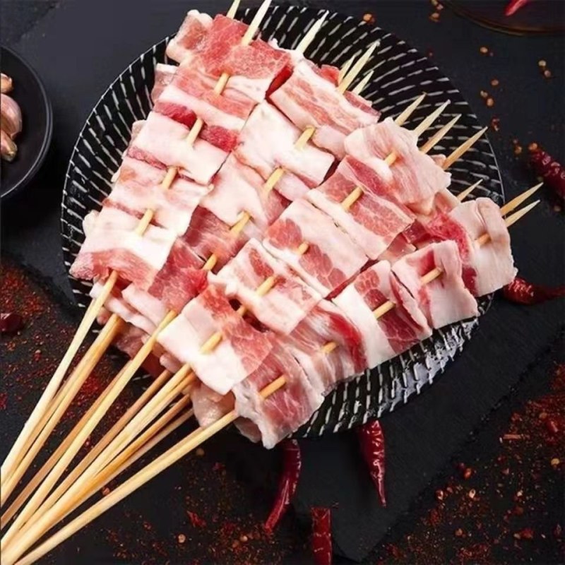五花肉串五花肉条串五花肉丁串烧烤串串批发