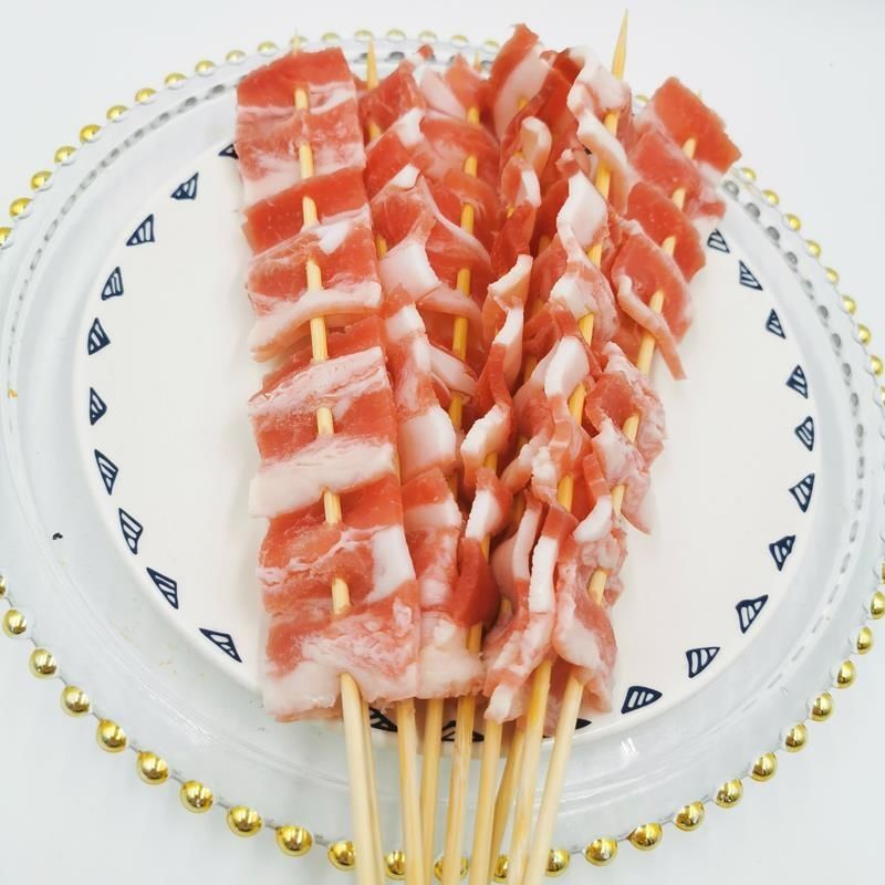 五花肉串五花肉条串五花肉丁串烧烤串串批发