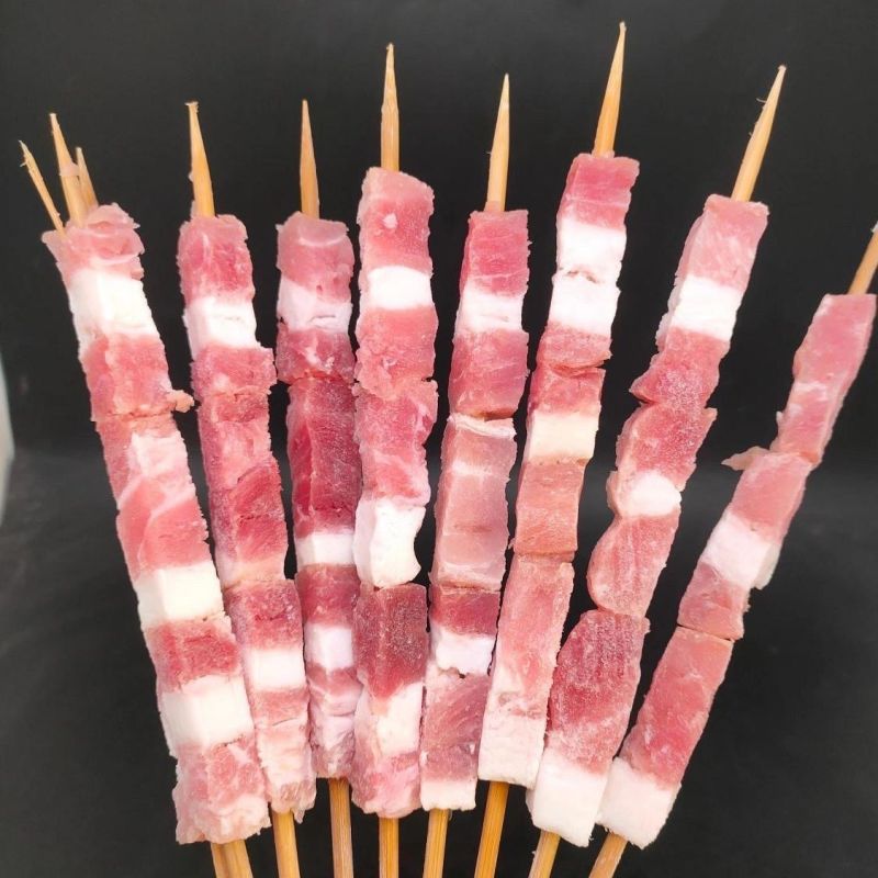五花肉串五花肉条串五花肉丁串烧烤串串批发