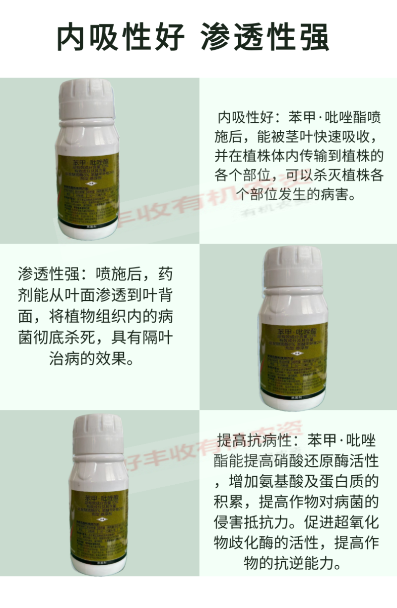 苯甲吡唑酯白粉病炭疽病褐斑病叶斑病早晚疫病农药杀菌剂