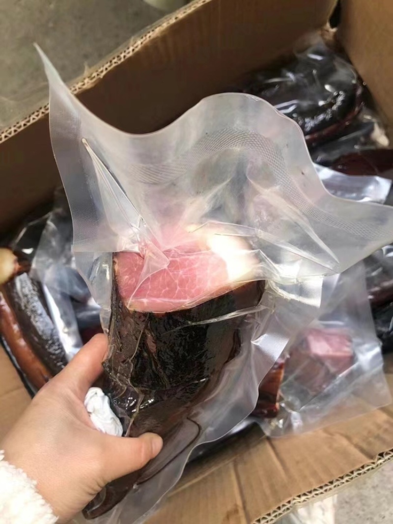 烟熏二刀腊肉可抽真空一手工厂餐饮净菜食品供应