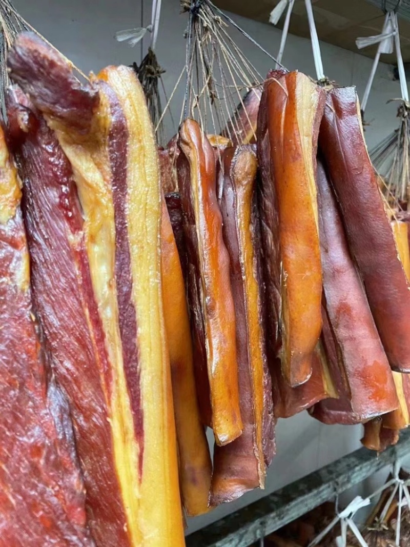 烟熏猪背脊肉一手工厂餐饮净菜食品供应地毯新模式