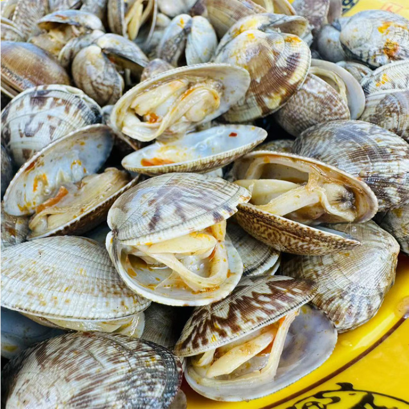 麻辣花蛤批发，成品捞汁小海鲜批发，一袋也是批发价，全国发