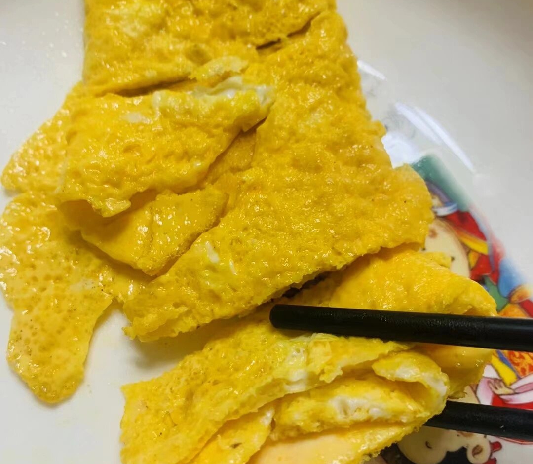 松花菜煎蛋成品图