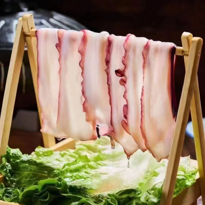 鱿鱼片火锅食材涮锅烧烤食材海鲜自助章鱼足捞汁食材鱿鱼瀑布