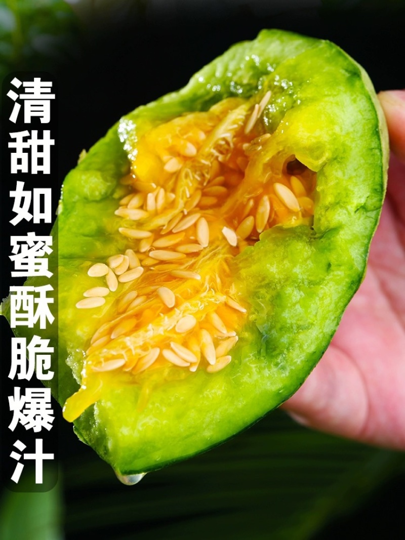 【博洋61】羊角蜜甜瓜，脆甜多汁，产地大量供应，保质保量