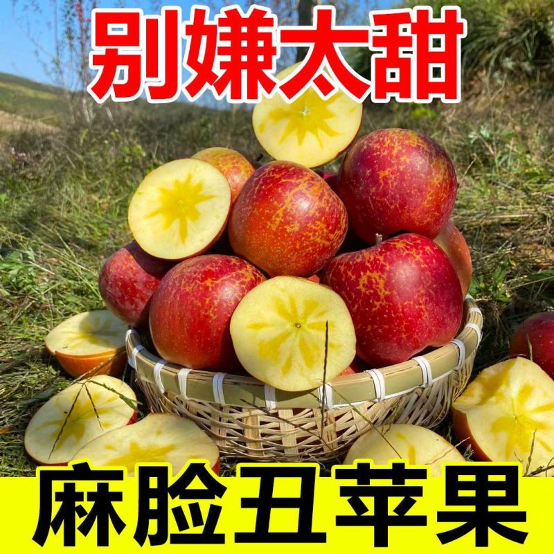【麻脸爆甜】丑苹果新鲜水果冰糖心红富士苹果应季整箱批发孕
