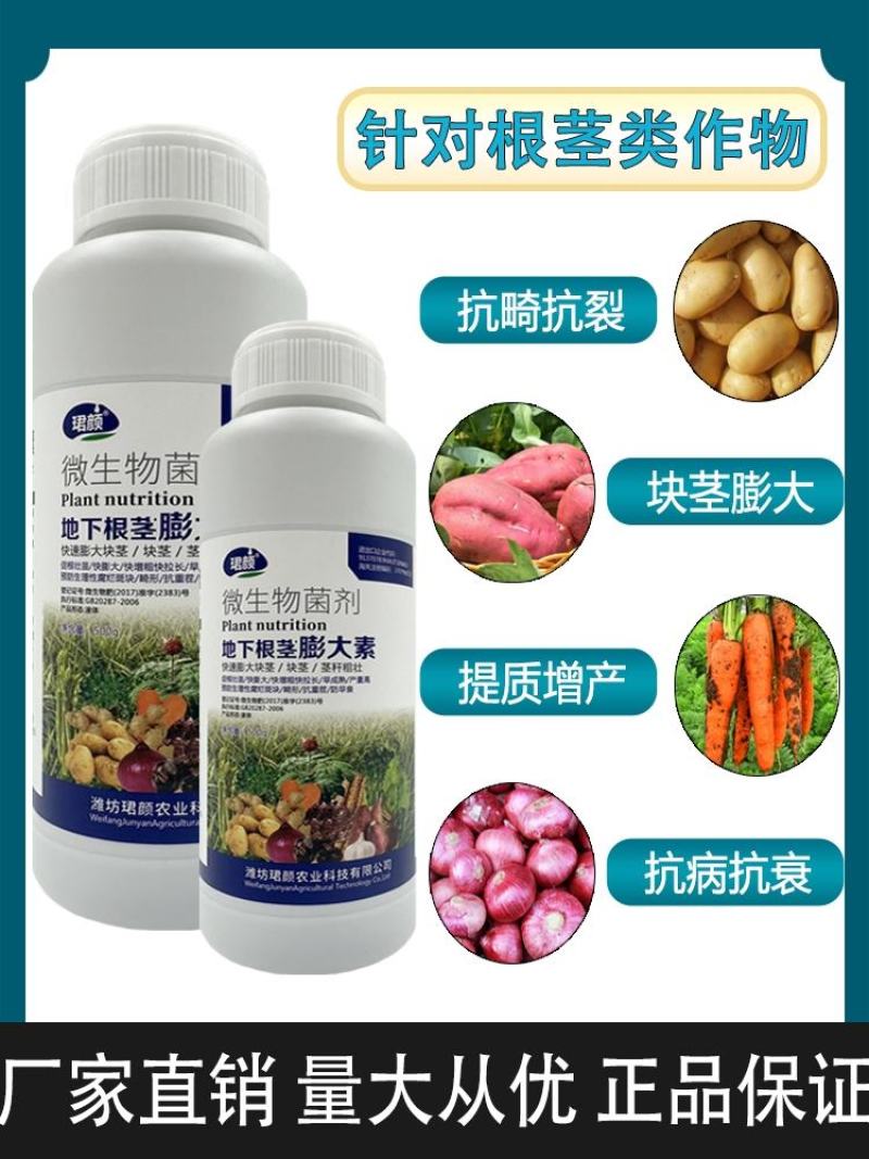 寿光珺颜地下根茎膨大素快速膨大茎秆粗壮山药马铃薯葱姜蒜等