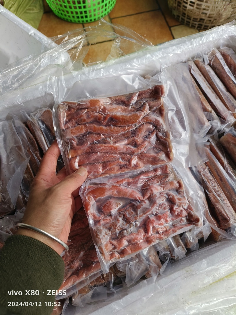 精品急冻细海肠朝鲜厚皮海肠皮原料祛脏海肠子捞汁炒酒店原料