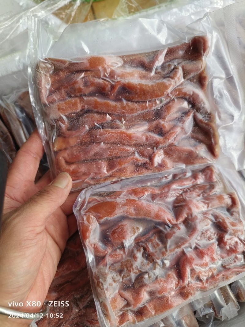 精品急冻细海肠朝鲜厚皮海肠皮原料祛脏海肠子捞汁炒酒店原料