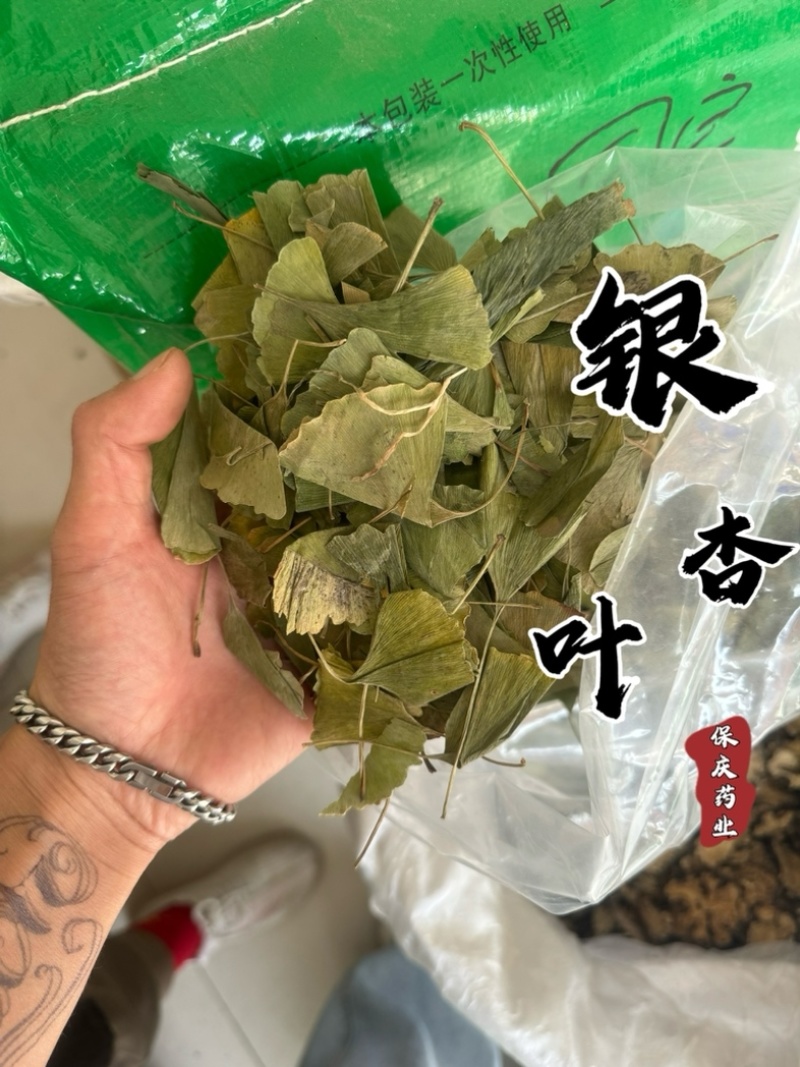 银杏叶保庆药业批发银杏叶颜色青发货如图