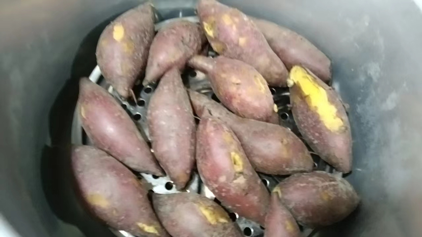 紫薯蒸煮过程