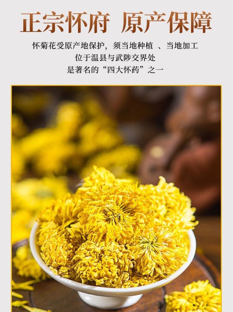 【温县发货】道地药材怀菊花冰菊无硫怀菊花菊花茶包邮