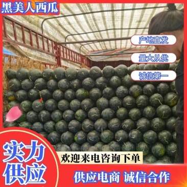电商黑美人西瓜品质保证货源充足视频看货诚信经营等您来电