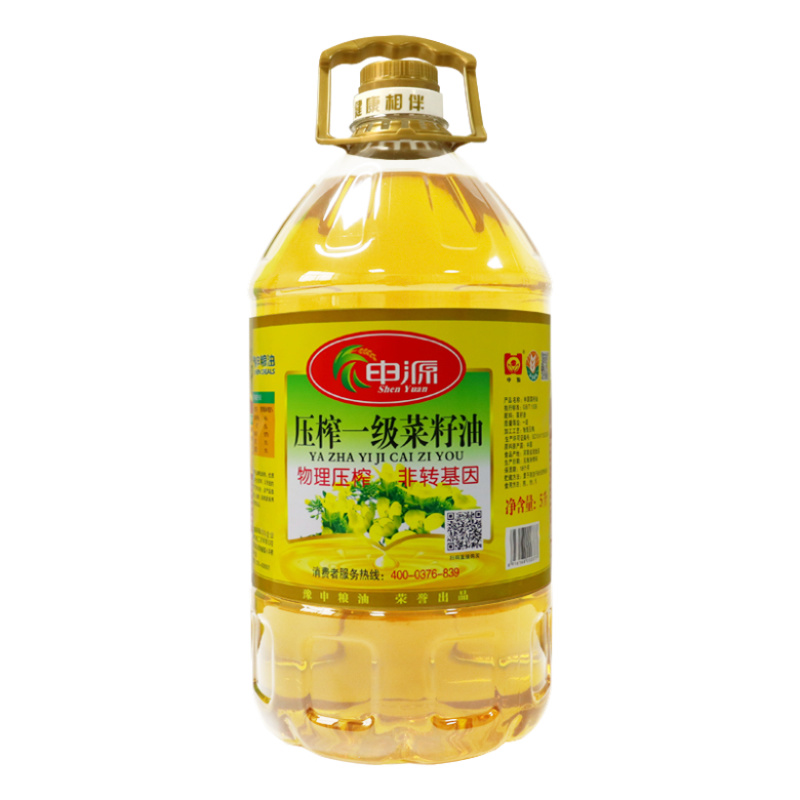 申源一级压榨菜籽油菜籽油非转基因口感香醇工厂直发