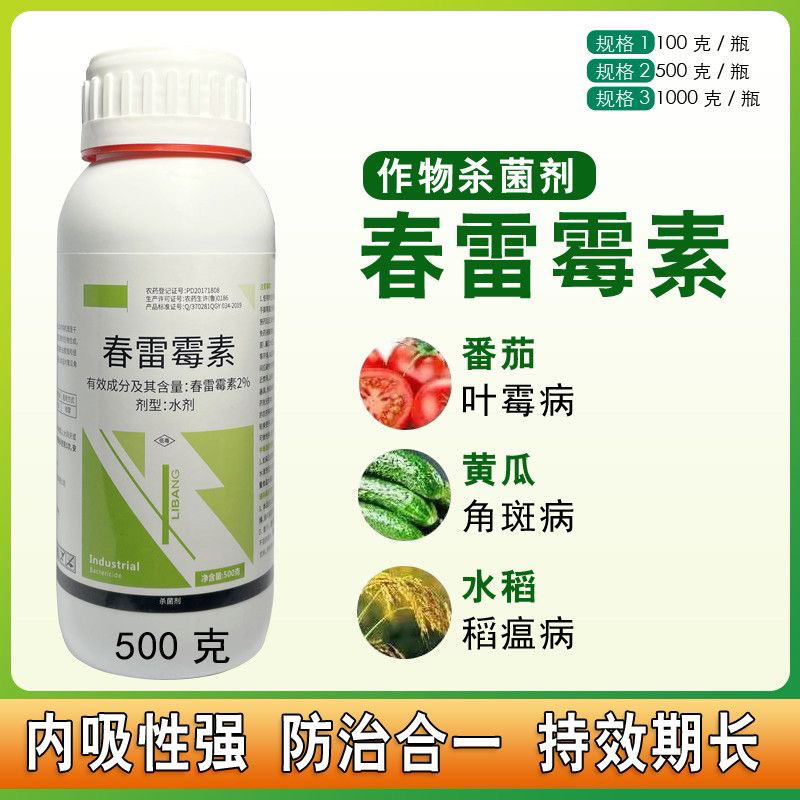 2%春雷霉素细菌性角斑病穿孔病软腐病流胶病