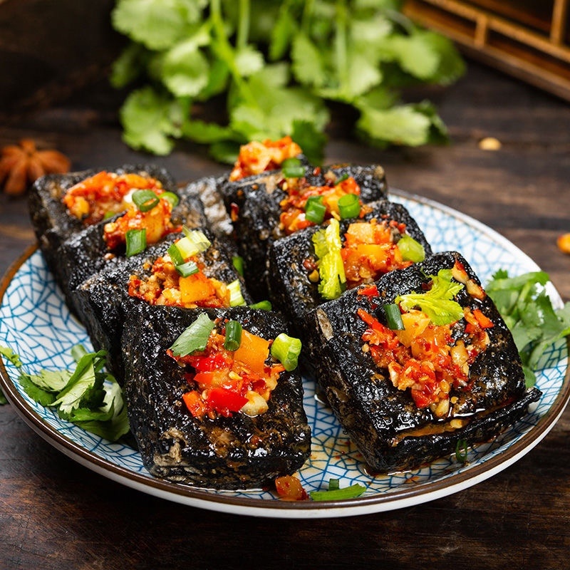 长沙臭豆腐直接拌的好吃臭豆腐配戴料包无需再加工