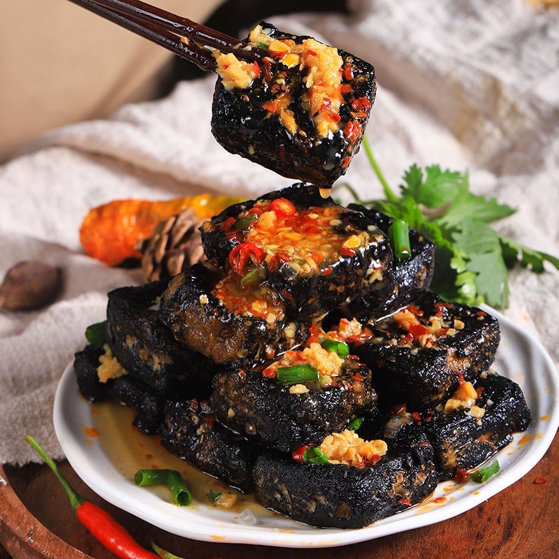 长沙臭豆腐直接拌的好吃臭豆腐配戴料包无需再加工