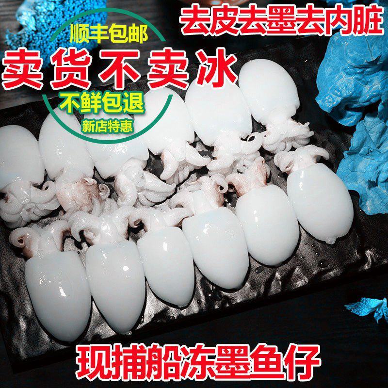 海鲜小墨鱼乌贼章鱼鱿鱼新鲜墨鱼仔生鲜爆头鲜活冷冻批发