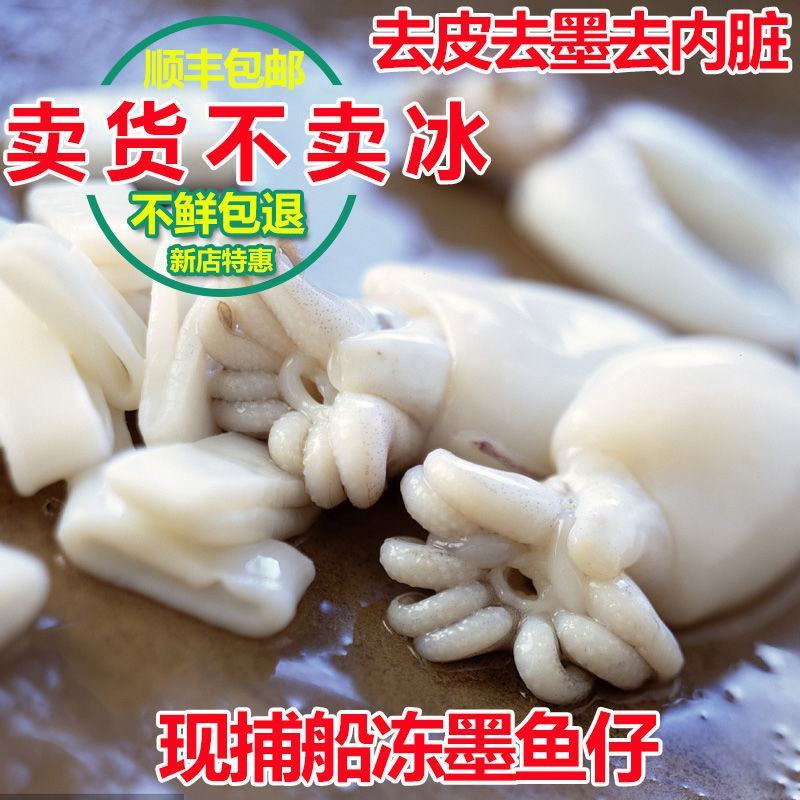 海鲜小墨鱼乌贼章鱼鱿鱼新鲜墨鱼仔生鲜爆头鲜活冷冻批发