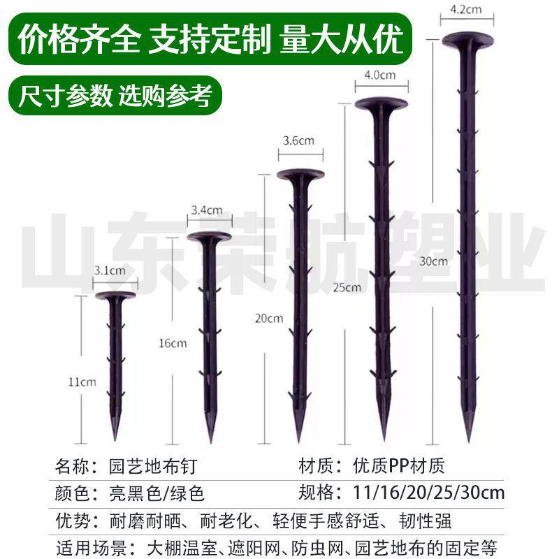 塑料地钉加粗加长果园艺地布钉拉枝固定大棚地膜除草布防草布