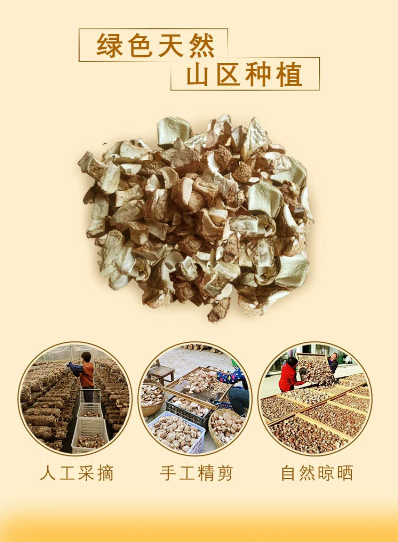 精品双剪香菇脚（香菇腿）产地直发，双剪率百分之九十五以