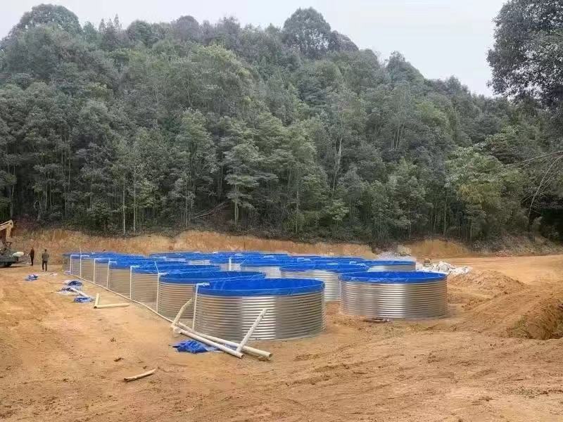 大型生态养殖池果园蓄水池耐高温耐磨扛氧化镀锌板帆布水池