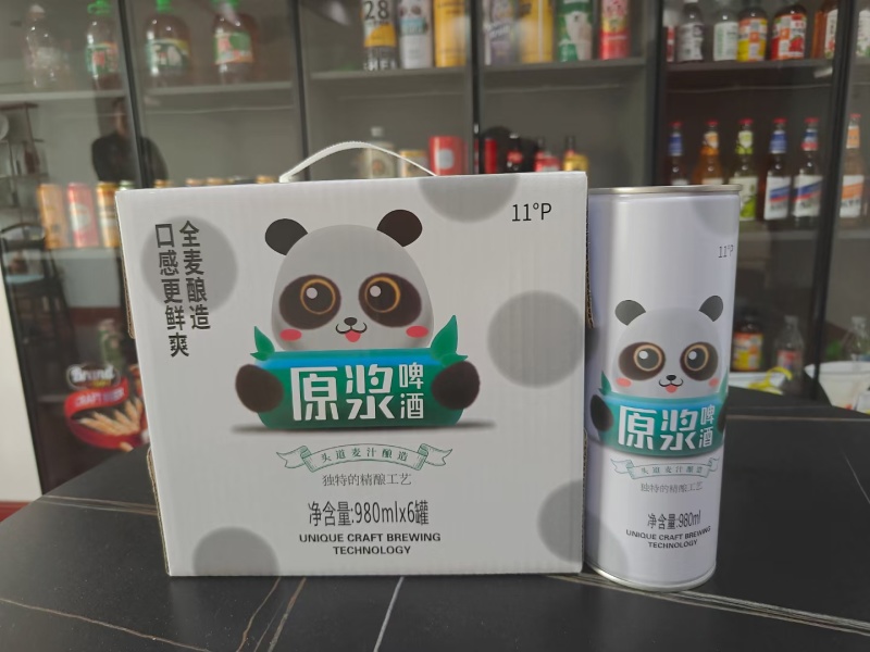 1升啤酒，细高罐啤酒。精酿全麦原浆啤酒。全国招商一区一代