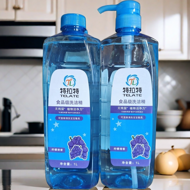 特拉特食品级柠檬清香洗洁精餐具去油污清洁不伤手家庭装环保