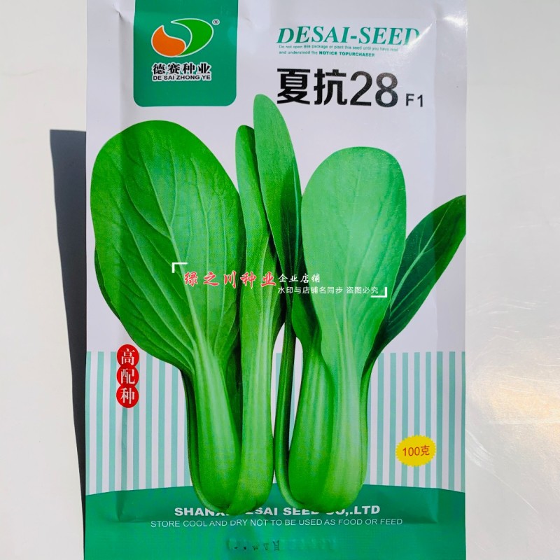 夏抗28青梗菜种子抗热夏季菜种籽耐热耐湿叶翠绿小青菜种子产量