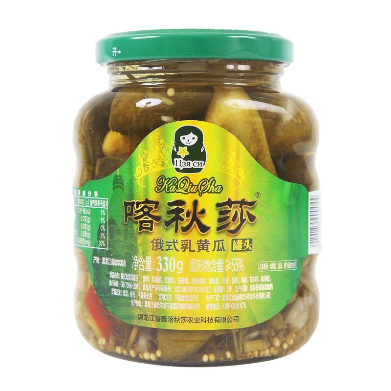 【酸黄瓜】喀秋莎俄式酸黄瓜罐头瓶装330g/670g腌制