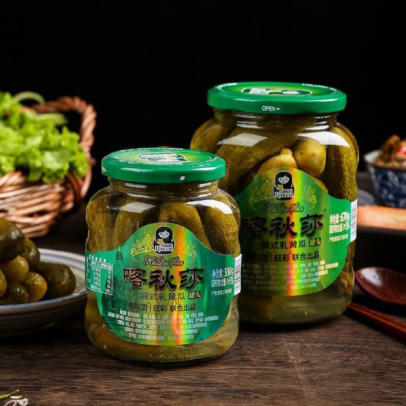 【酸黄瓜】喀秋莎俄式酸黄瓜罐头瓶装330g/670g腌制